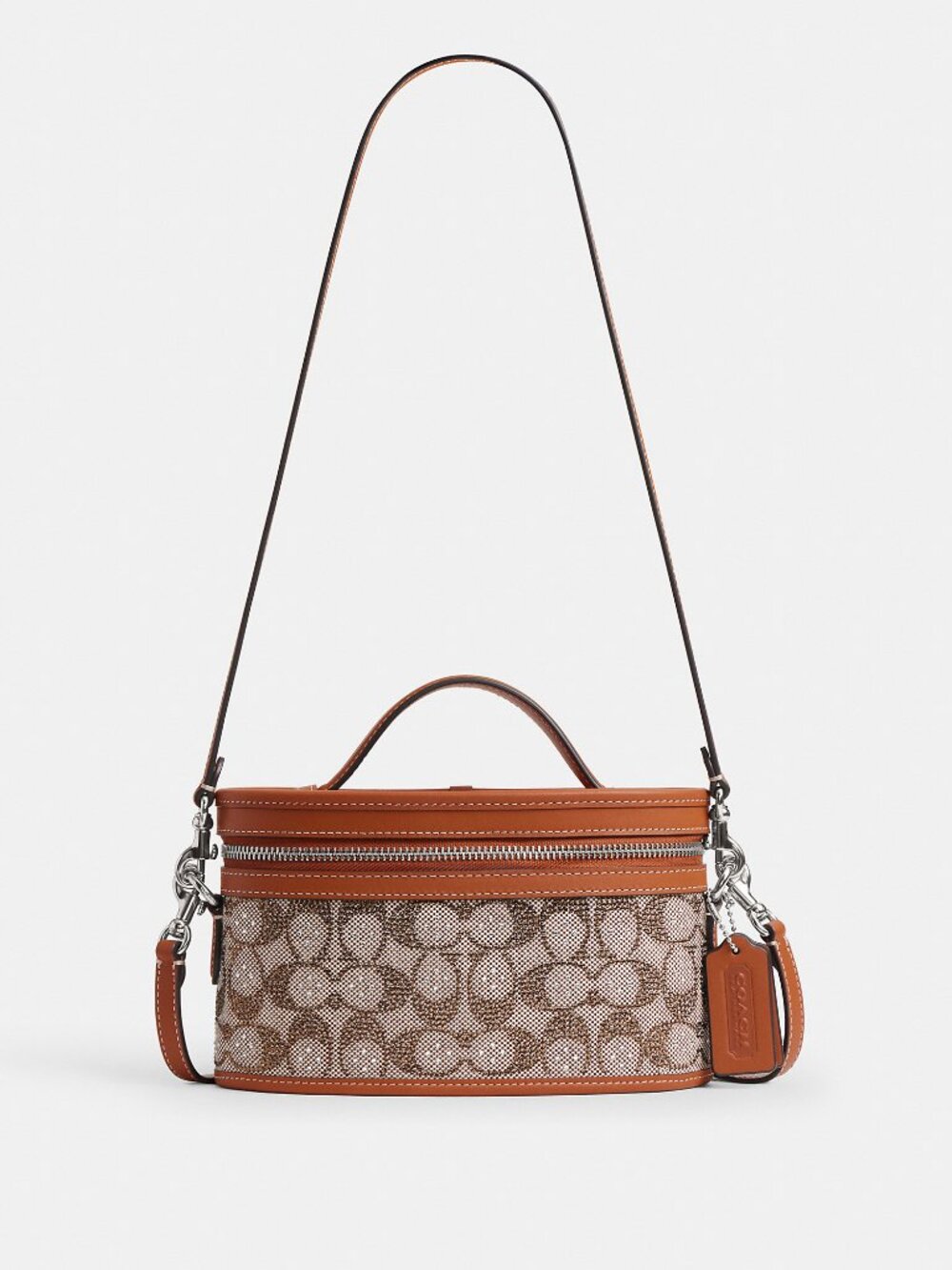 Coach Outlet Trail Bag In Crystal Signature Jacquard